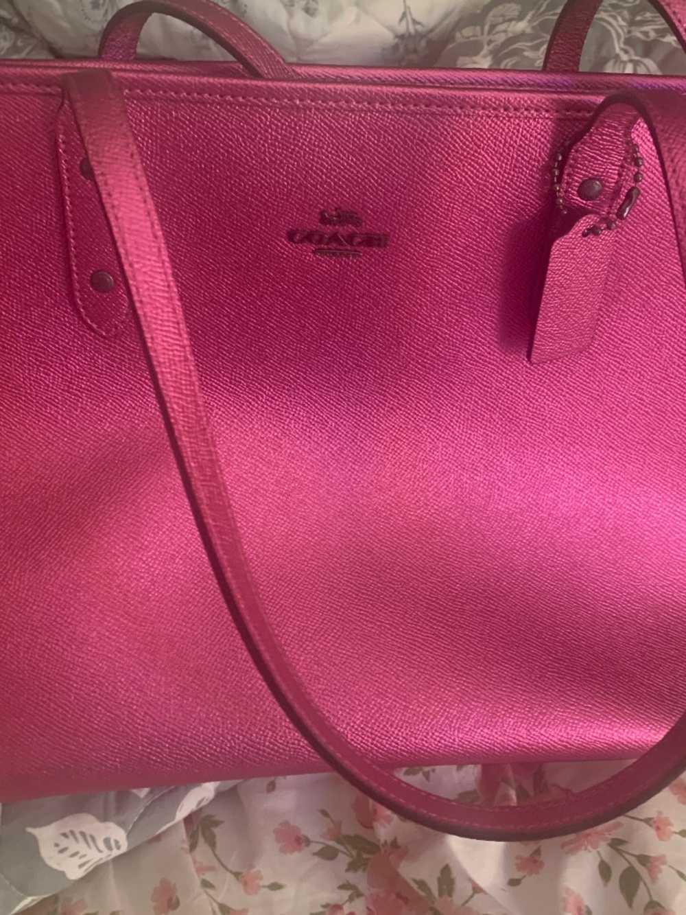 Hot pink coach purse